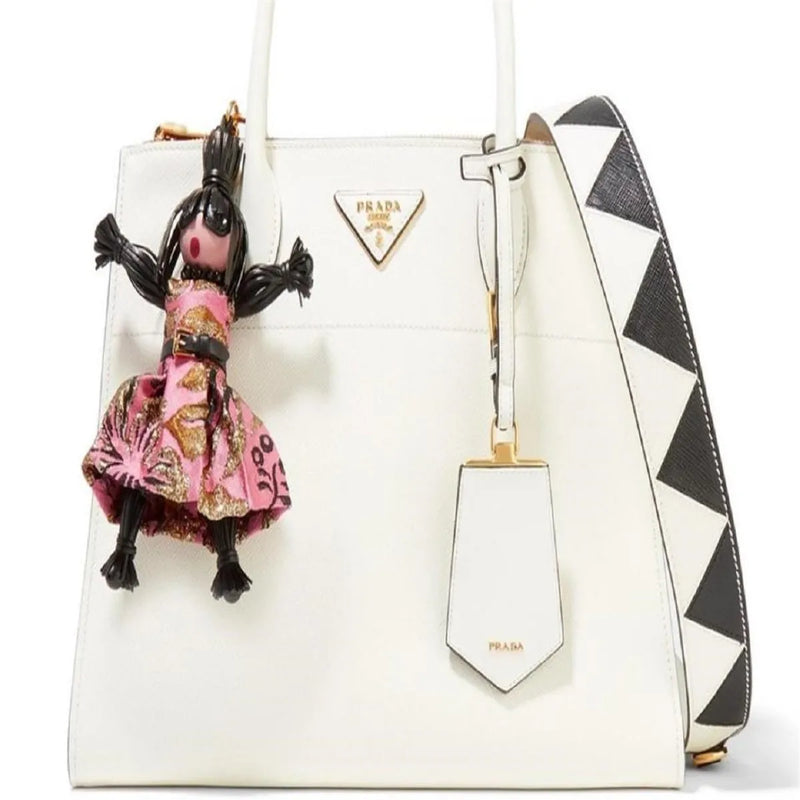 Prada Trick Pelle Rosario Pink Dress Jasmine Doll Keyring Key Charm