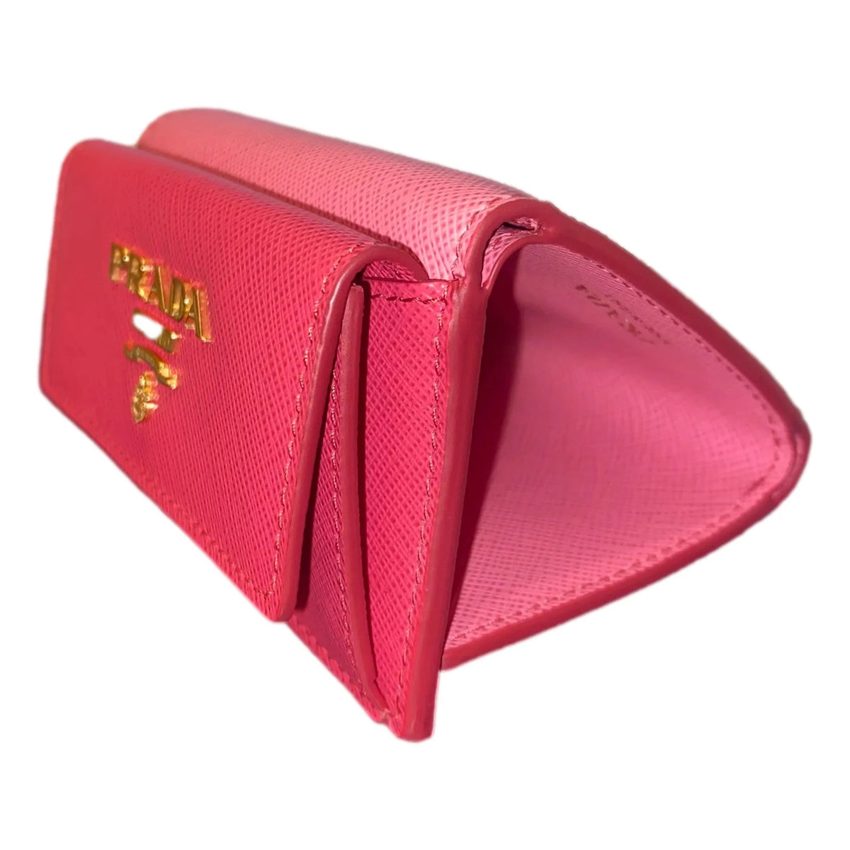 Prada Two - Toned Pink Tri - Fold Saffiano Wallet - Wallets - Clayton's Online Store