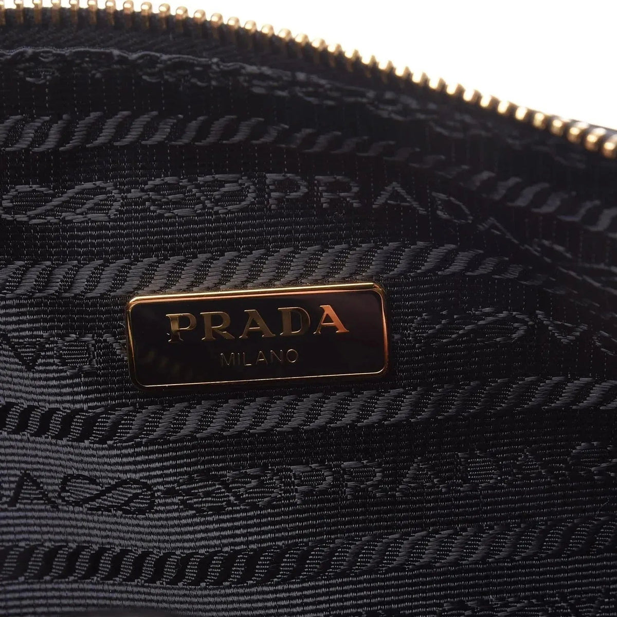 Prada Vitello Daino Black Leather Cosmetic Pouch - Handbags - Clayton's Online Store