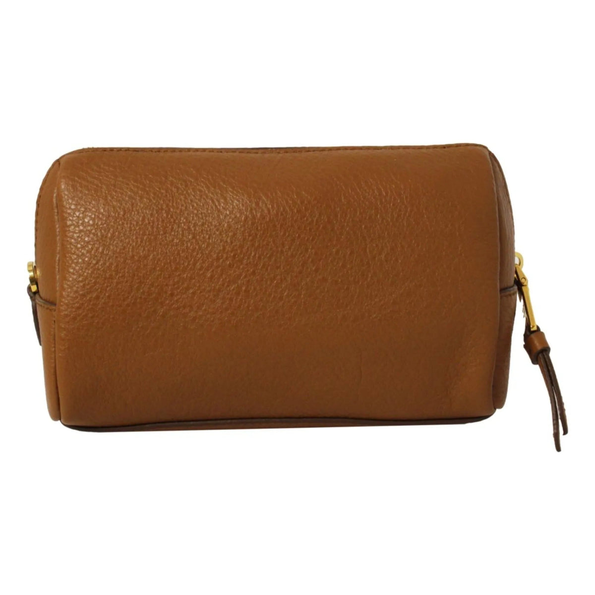 Prada Vitello Daino Cannella Brown Leather Cosmetic Pouch Clutch Bag - Handbags - Clayton's Online Store