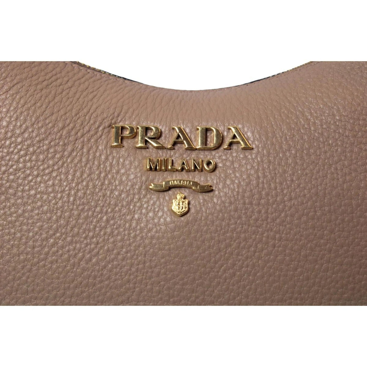 Prada Vitello Daino Tan Leather Bag Nylon Web Stripe Strap - Handbags - Clayton's Online Store