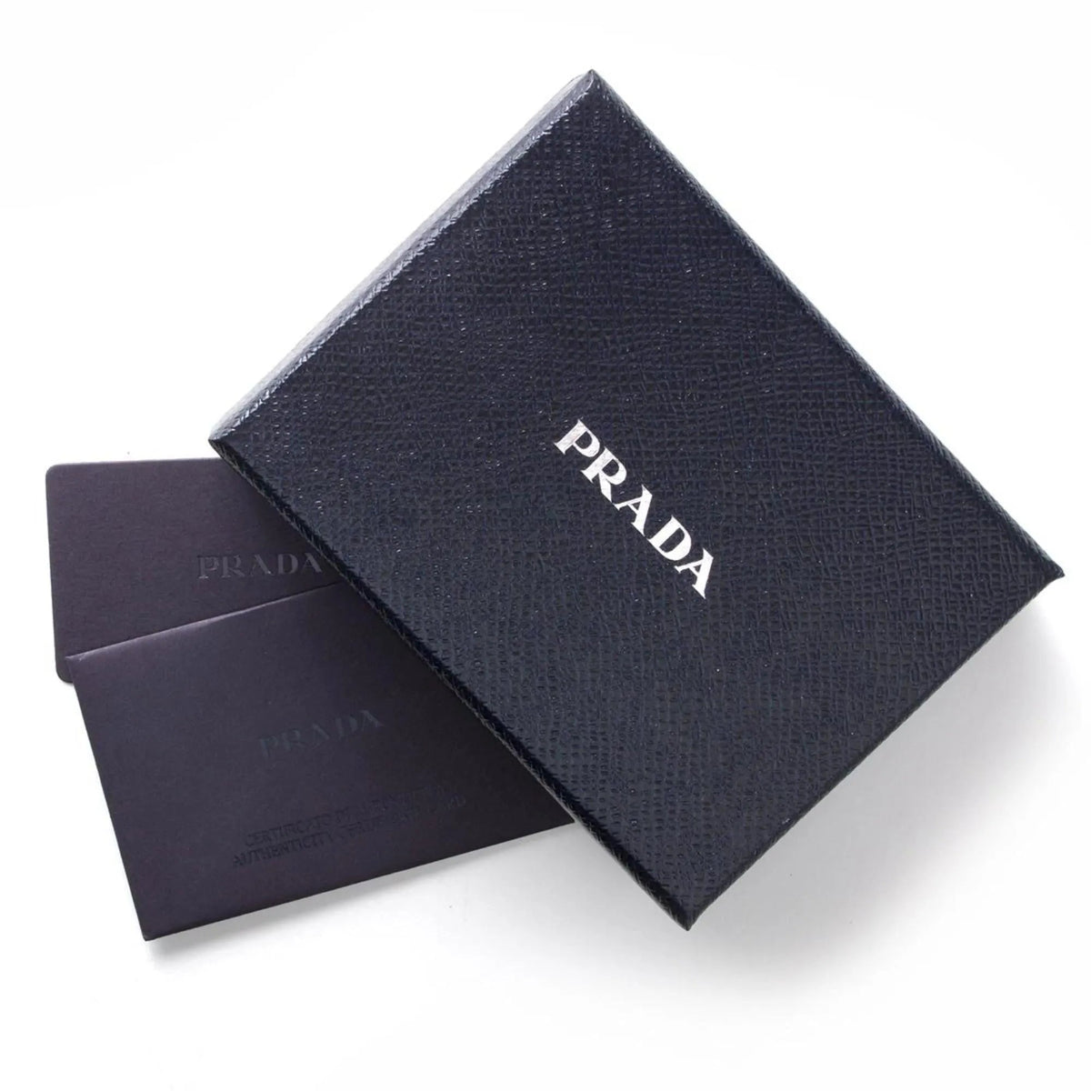 Prada Vitello Grain Argilla Grey Leather Small Card Holder Wallet - Wallets - Clayton's Online Store