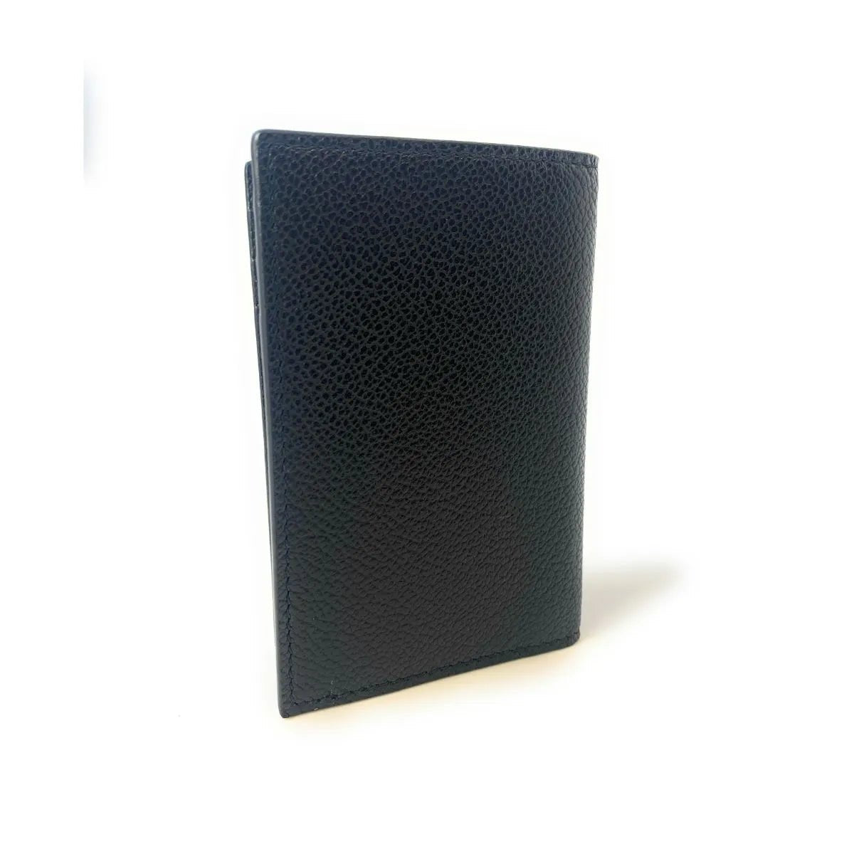 Prada Vitello Grain Black Leather Triangle Logo Vertical Bifold Wallet - Wallets - Clayton's Online Store