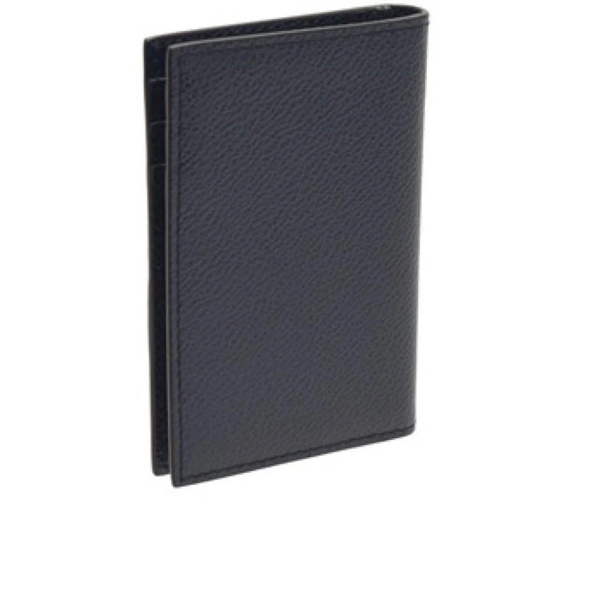 Prada Vitello Grain Blue Leather Triangle Logo Vertical Bifold Wallet - Wallets - Clayton's Online Store