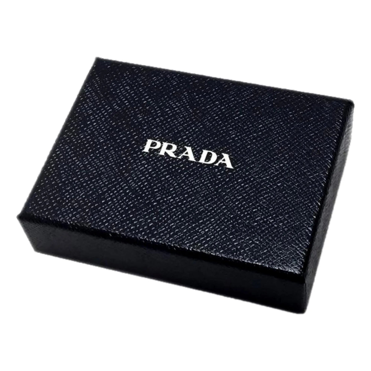 Prada Vitello Micro Grain Black Leather Triangle Logo Bifold Wallet - Wallets - Clayton's Online Store