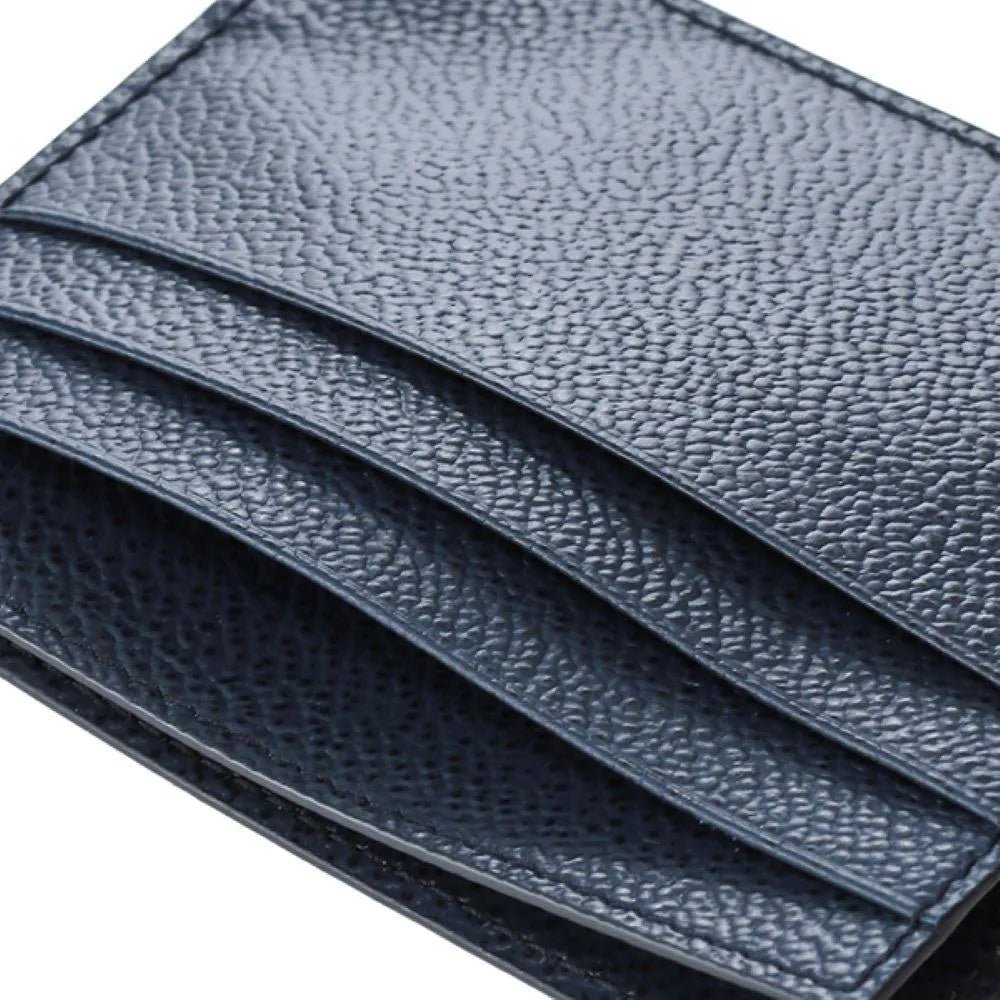 Prada Vitello Micro Grain Navy Triangle Logo Cardholder Wallet - Wallets - Clayton's Online Store