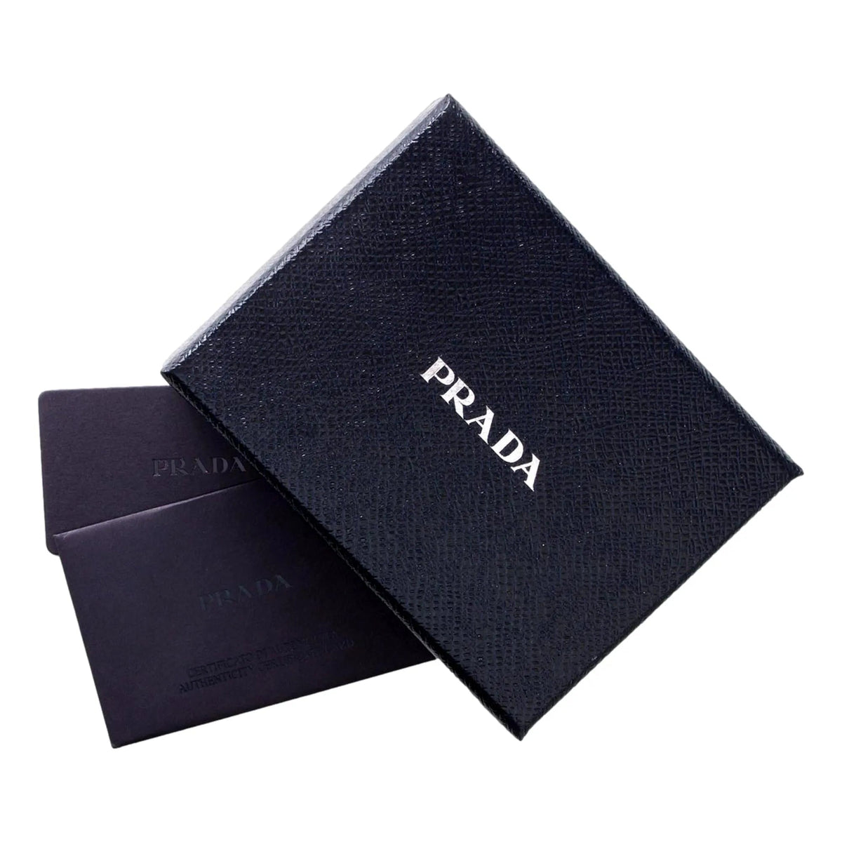 Prada Vitello Move Key Case Holder Wallet Zip Pouch Black Calf Leather - Wallets - Clayton's Online Store