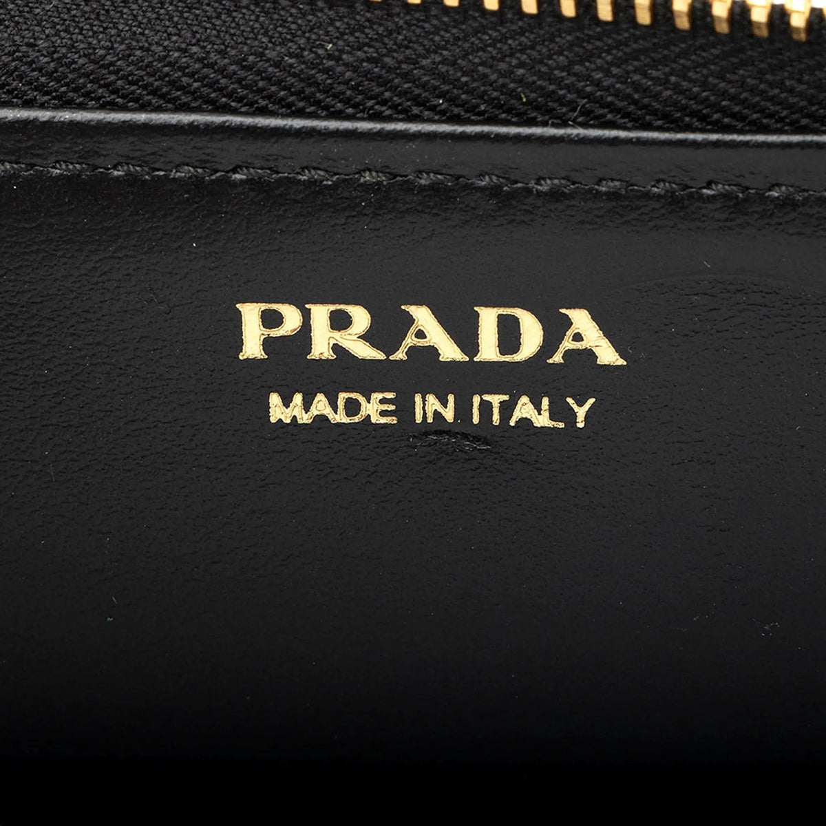 Prada Vitello Move Key Case Holder Wallet Zip Pouch Black Calf Leather - Wallets - Clayton's Online Store