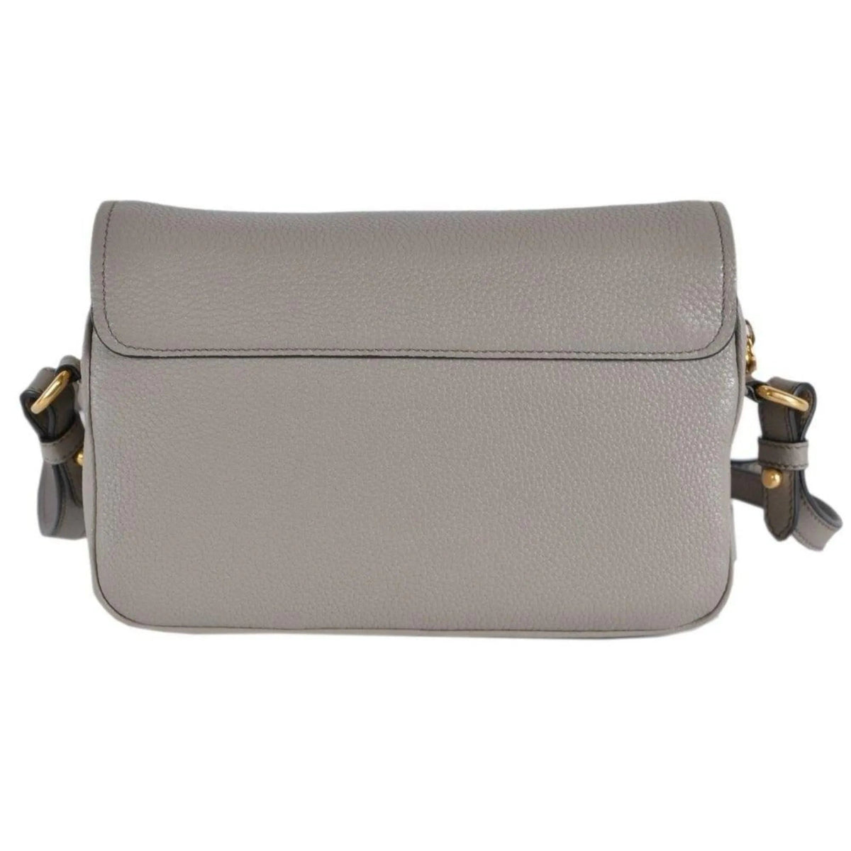 Prada Vitello Phenix Argilla Grey Leather Flap Crossbody Bag - Handbags - Clayton's Online Store