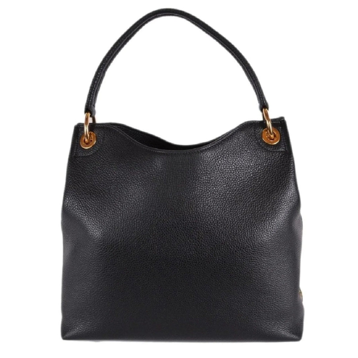 Prada Vitello Phenix Black Leather Embossed Logo Hobo Tote Bag - Handbags - Clayton's Online Store