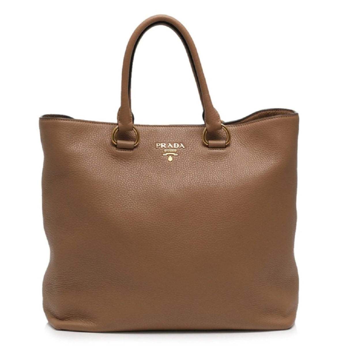 Prada Vitello Phenix Cognac Brown Shopping Tote Bag - Handbags - Clayton's Online Store