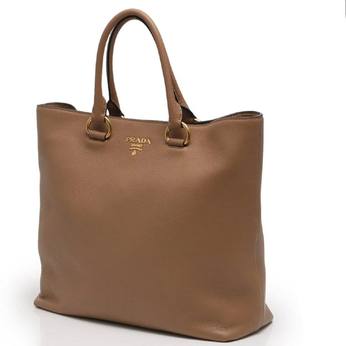 Prada Vitello Phenix Cognac Brown Shopping Tote Bag - Handbags - Clayton's Online Store