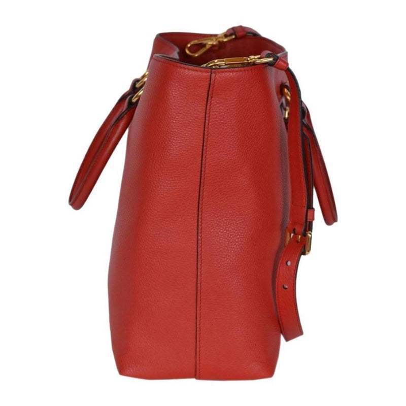 Prada Vitello Phenix Red Leather Shopping Tote - Handbags - Clayton's Online Store