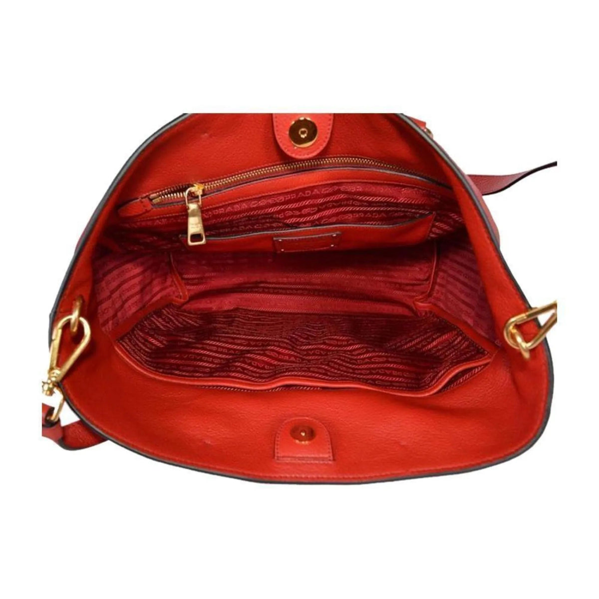 Prada Vitello Phenix Red Leather Shopping Tote - Handbags - Clayton's Online Store