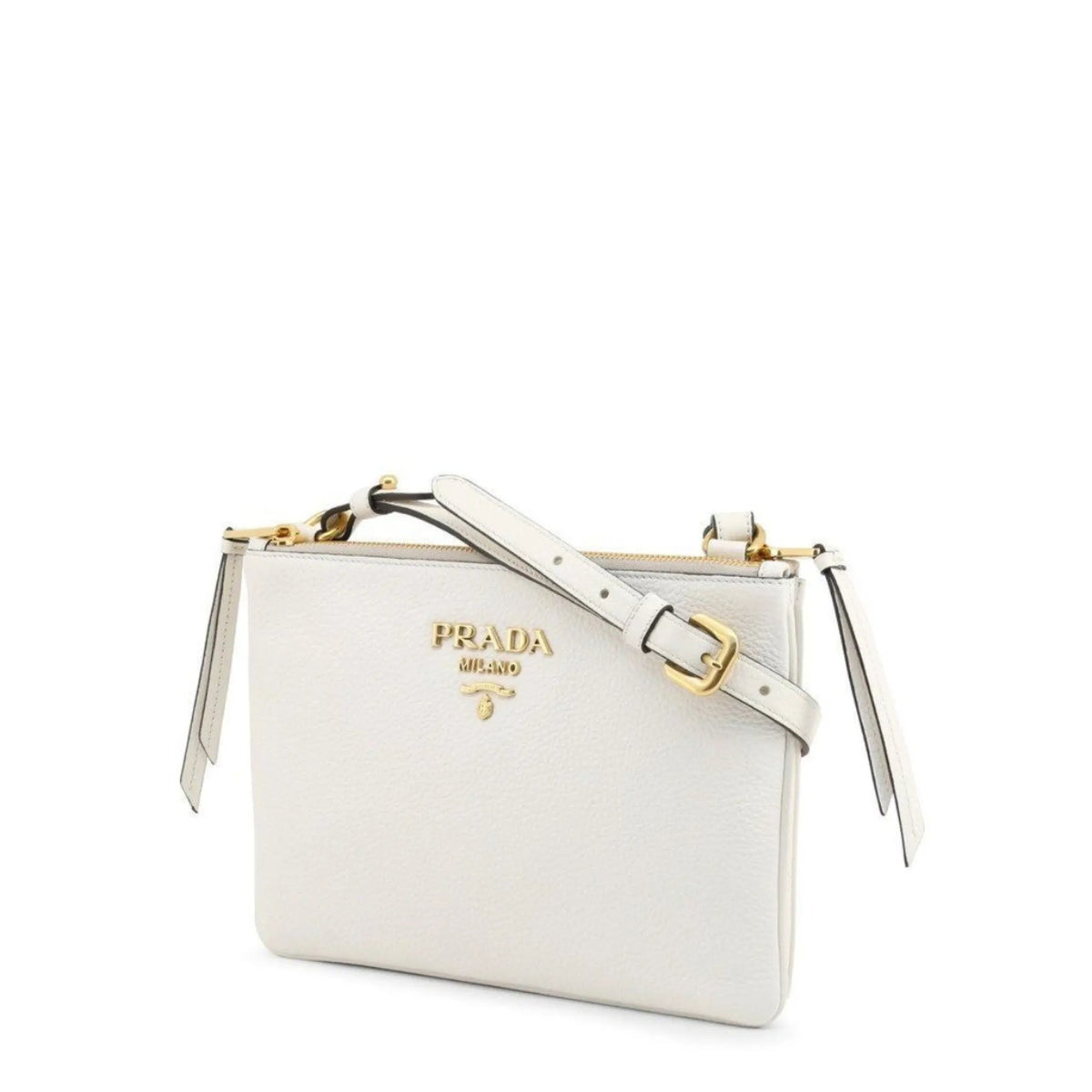 Prada White Leather Vitello Phenix Crossbody Bag - Handbags - Clayton's Online Store