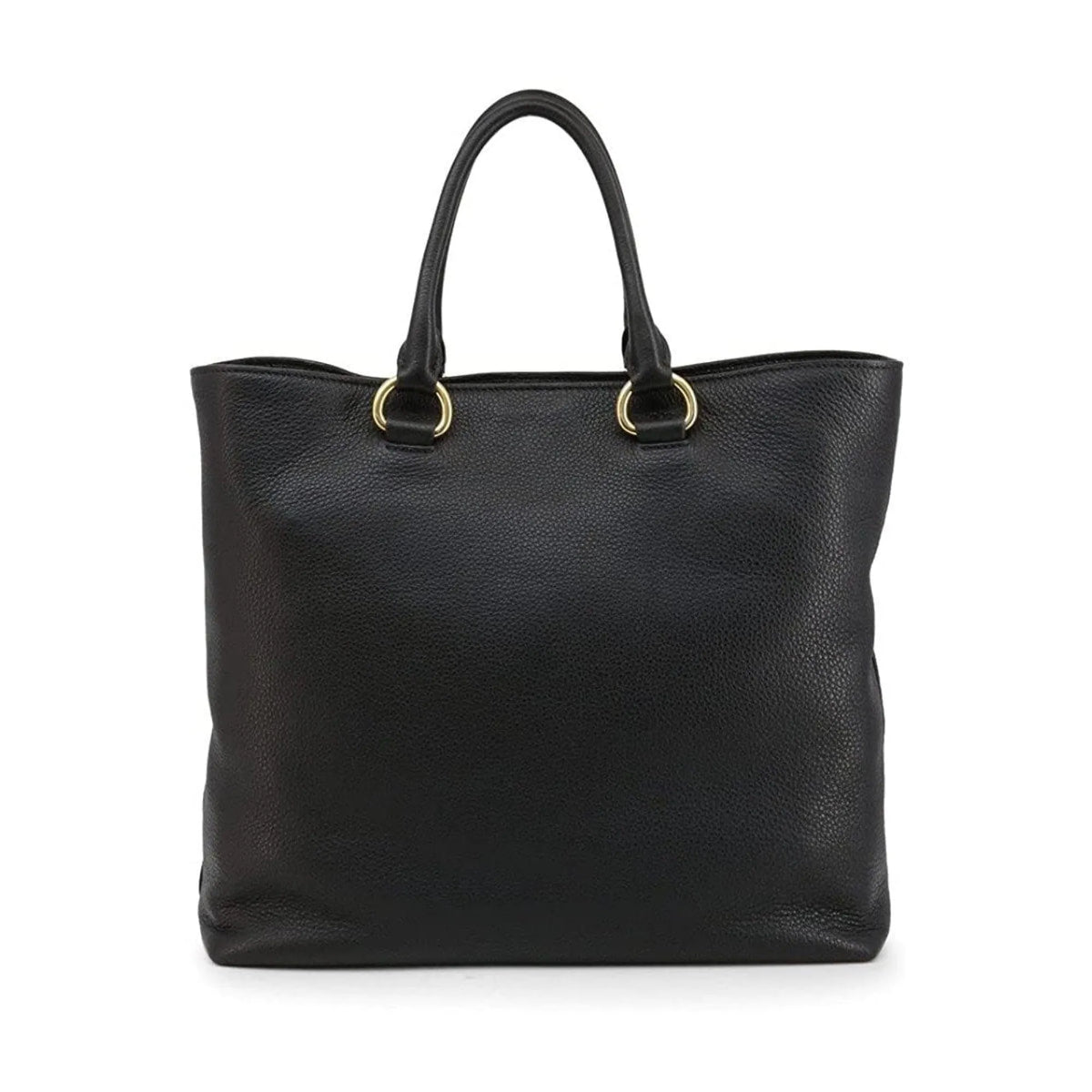 Prada Black Vitello Phenix Leather Shopping Tote Bag