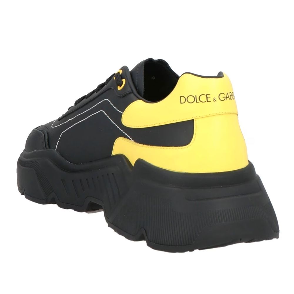 Dolce & Gabbana Black Leather Di Calfskin Sneaker