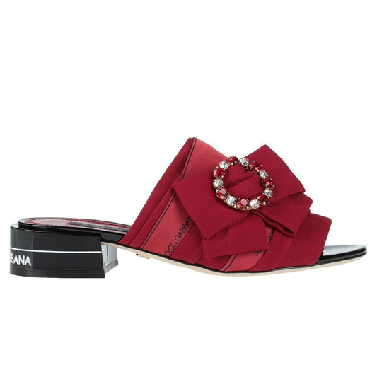 Dolce & Gabbana Red Polyester Sandal