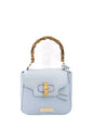 Baldinini Trend Elegant Light Blue Shoulder Bag with Golden Accents