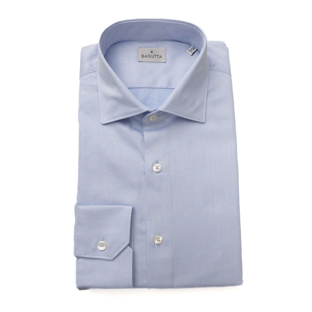 Bagutta Exquisite Light Blue Cotton Shirt