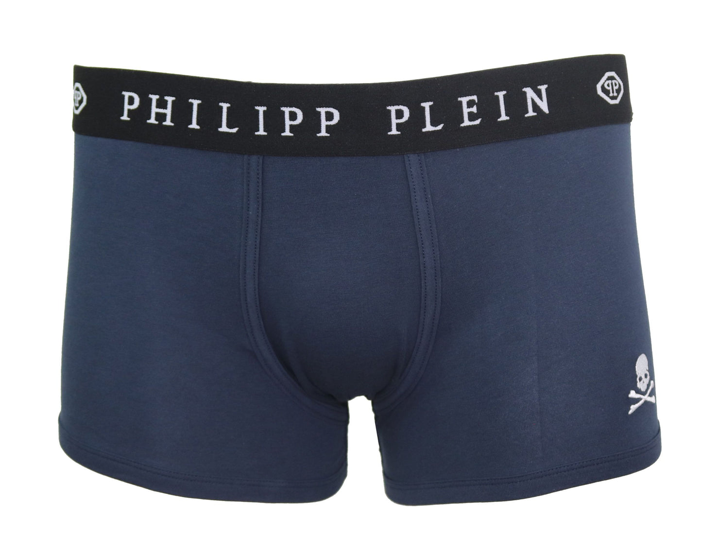 Philipp Plein Elegant Navy Blue Boxer Duo