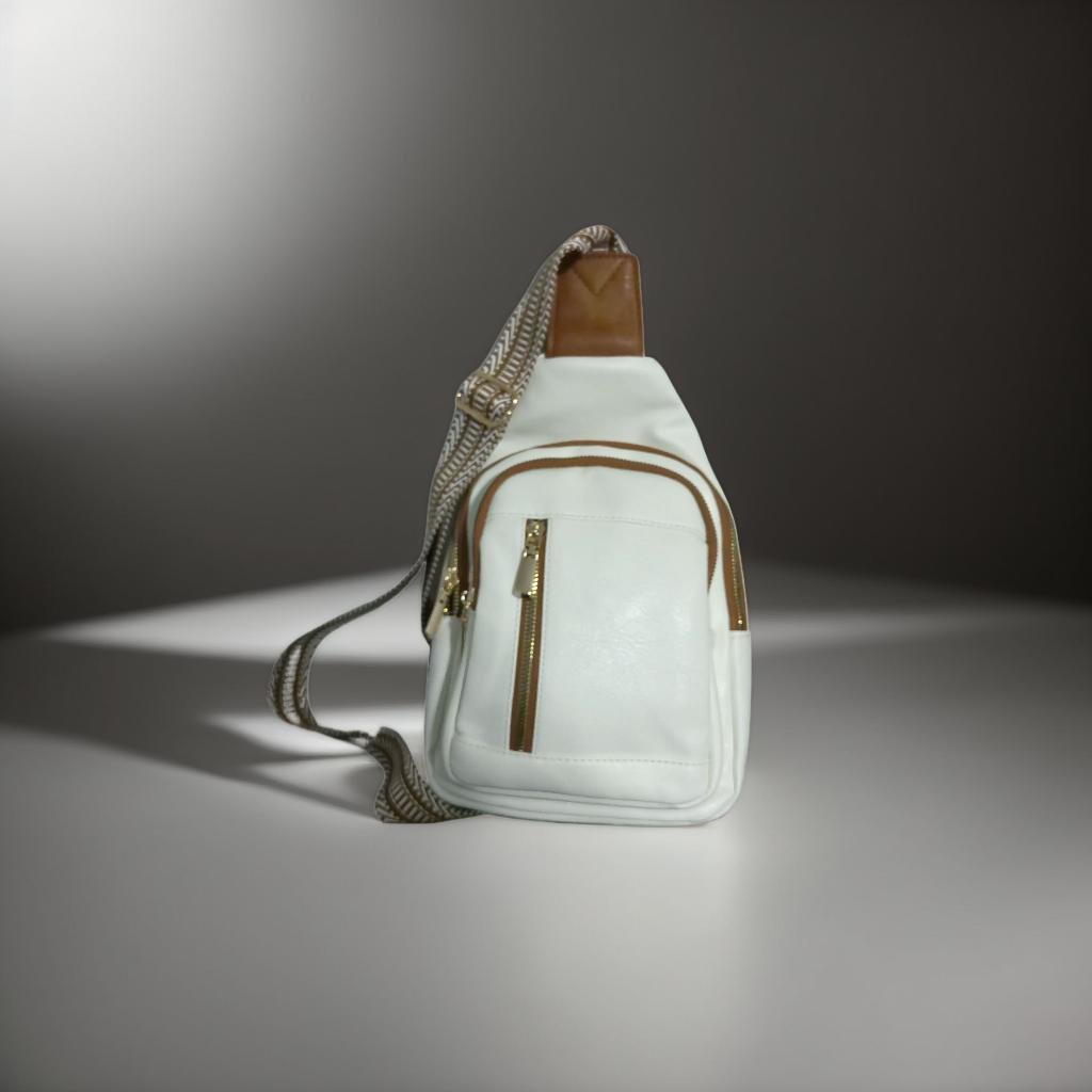 Retro White PU Crossbody Bag - Leather Bags & Cute Bags for Women - Handbags - Clayton's Online Store