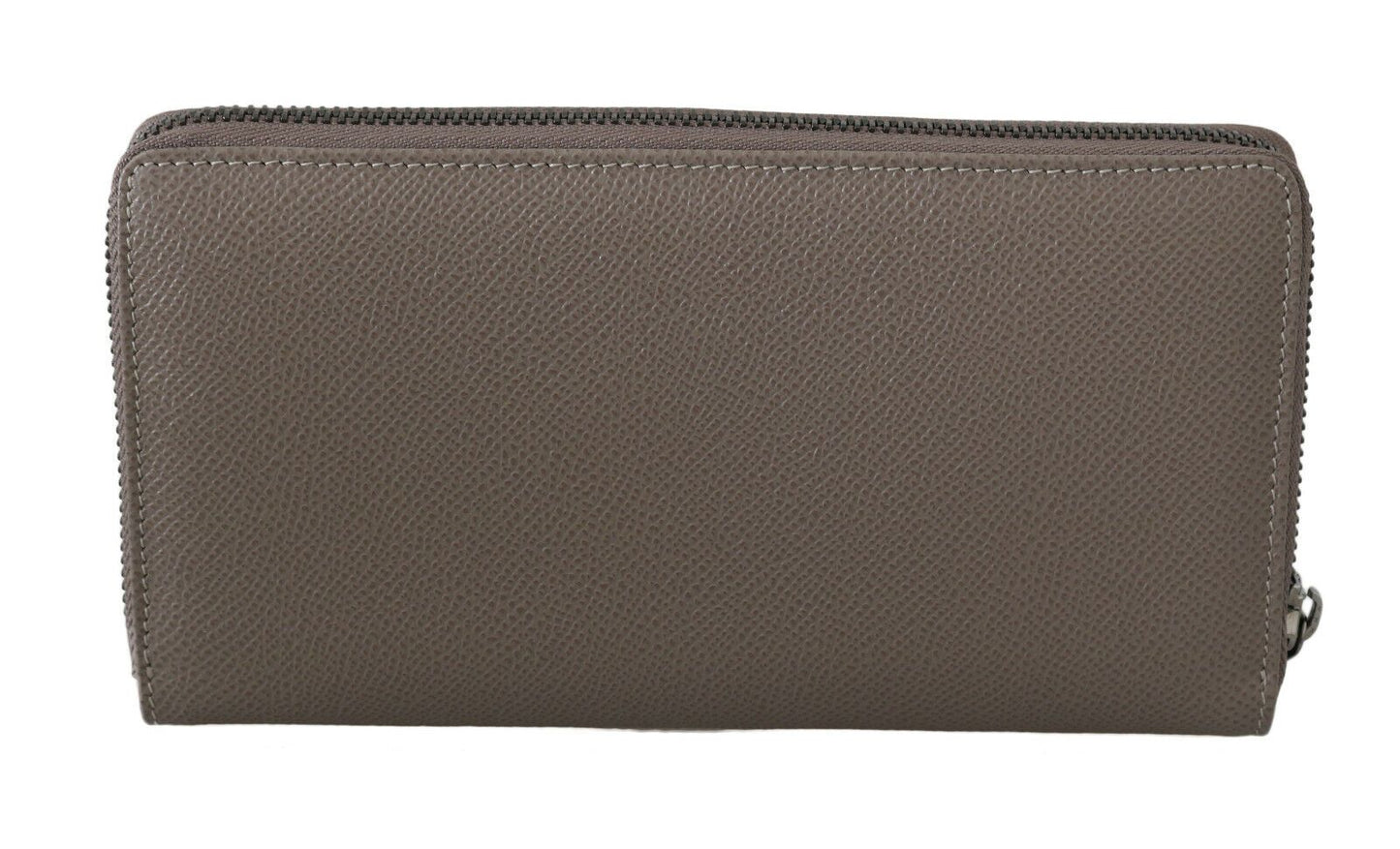 a brown leather wallet with a zipper