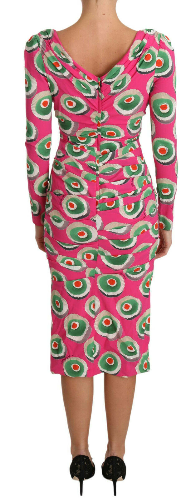 Dolce & Gabbana Elegant Pink Silk Sheath Bodycon Dress