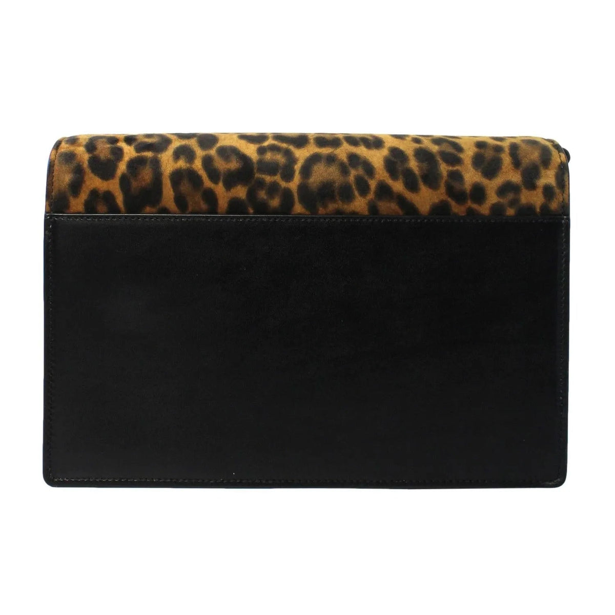 Saint Laurent Bellechasse Black Leather Leopard Print Crossbody - Handbags - Clayton's Online Store