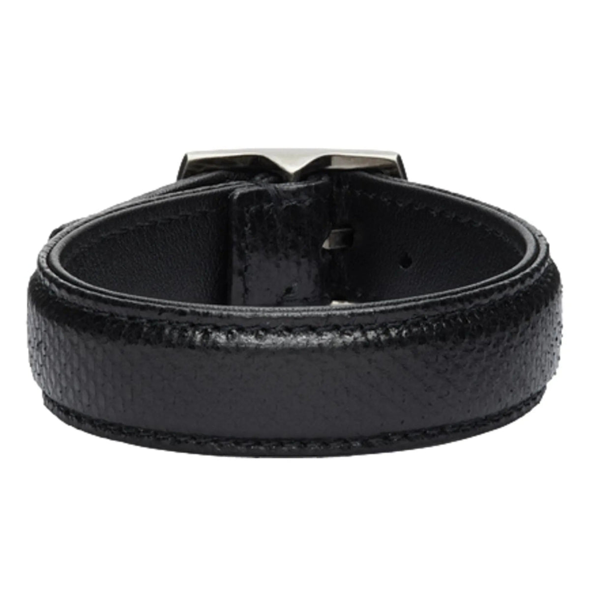 Saint Laurent Black Leather Snake Embossed Buckle Bracelet - Jewelry - Clayton's Online Store