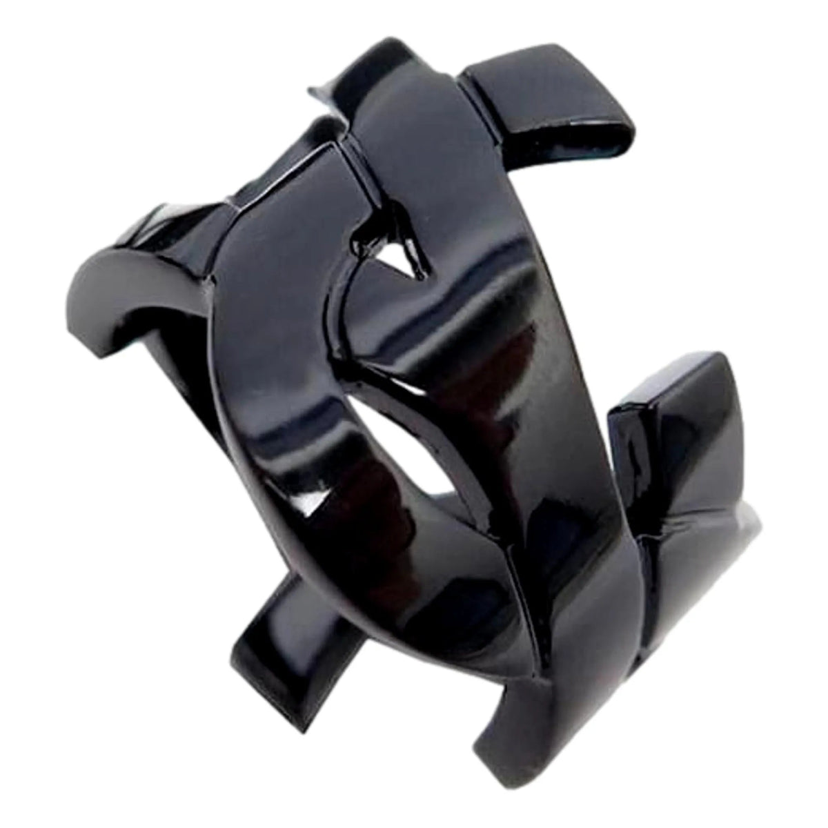 Saint Laurent Black Monogram Ring Size 8 - Jewelry - Clayton's Online Store