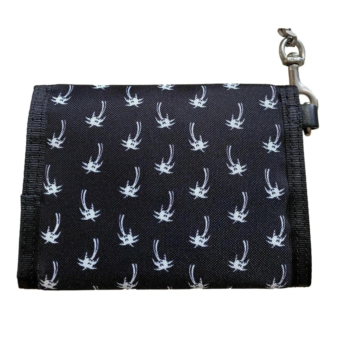 Saint Laurent Buffalo Palm Tree Black Nylon Chain Trifold Wallet - Wallets - Clayton's Online Store