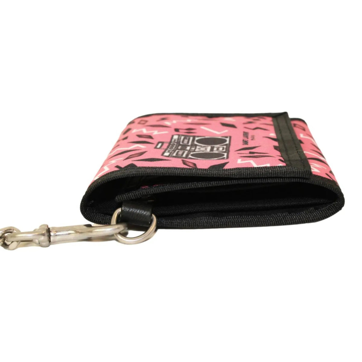 Saint Laurent Buffalo Pink Nylon Radio Chain Trifold Wallet - Wallets - Clayton's Online Store