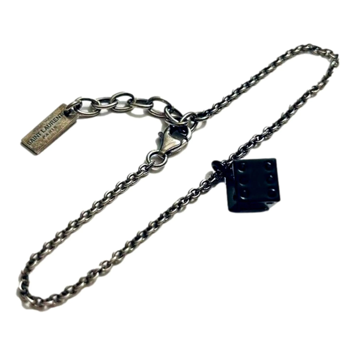 Saint Laurent Des Toile Viscose Radio Silver Black Chain Bracelet - Jewelry - Clayton's Online Store