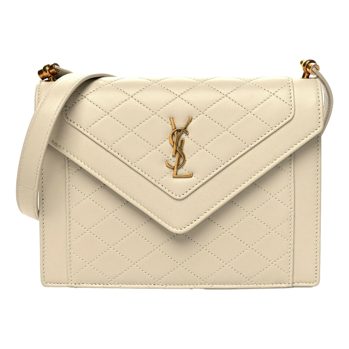 Saint Laurent Gabby Crema Shoulder Bag - Handbags - Clayton's Online Store