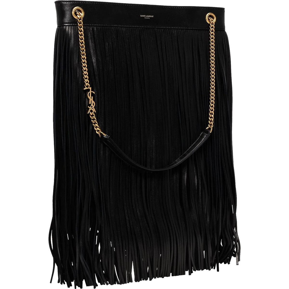 Saint Laurent Grace Black Tassel Leather Hobo Shoulder Bag - Handbags - Clayton's Online Store