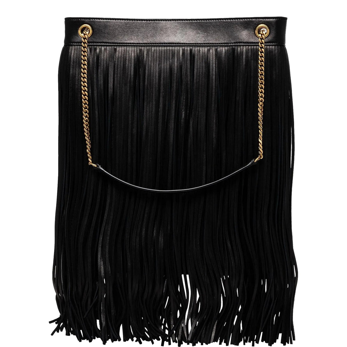 Saint Laurent Grace Black Tassel Leather Hobo Shoulder Bag - Handbags - Clayton's Online Store