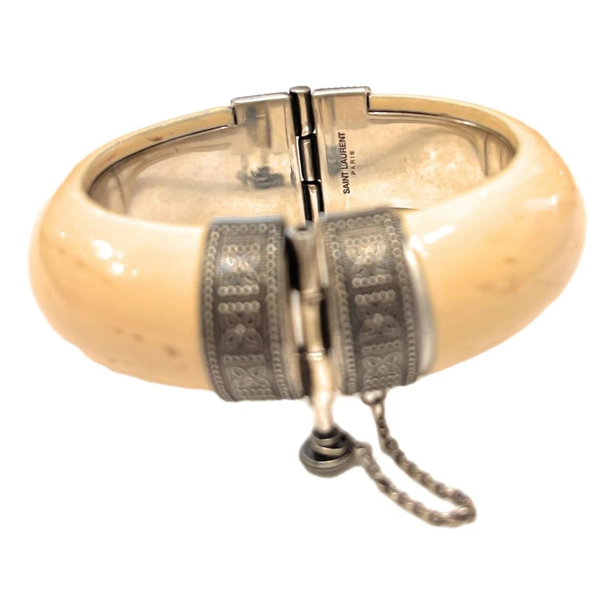 Saint Laurent Ivory Silver Bangle Bracelet - Jewelry - Clayton's Online Store