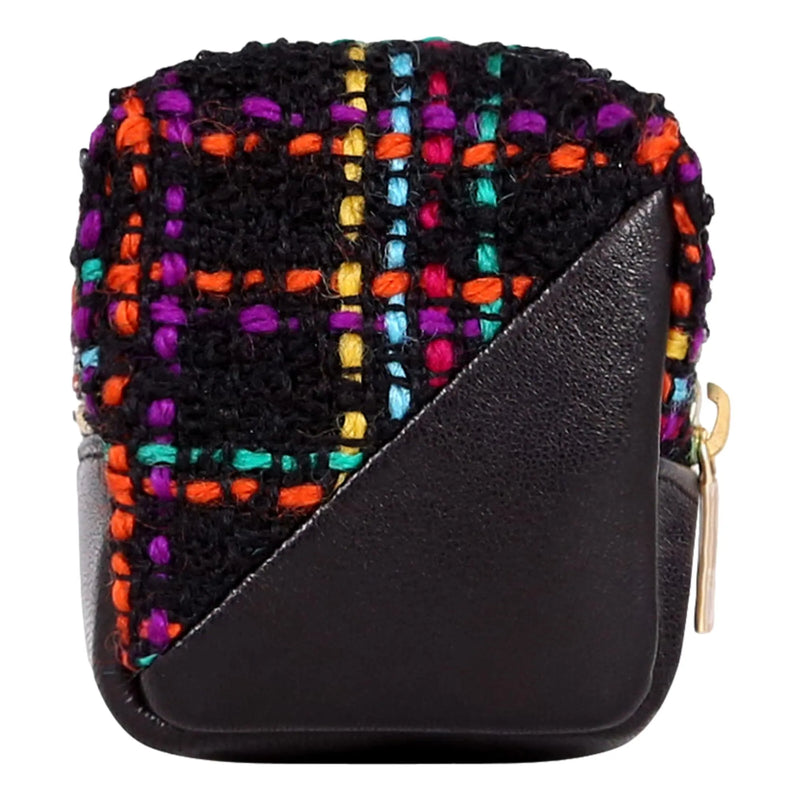 Saint Laurent Jamie YSL Keyring Cube Multicolor Black Leather