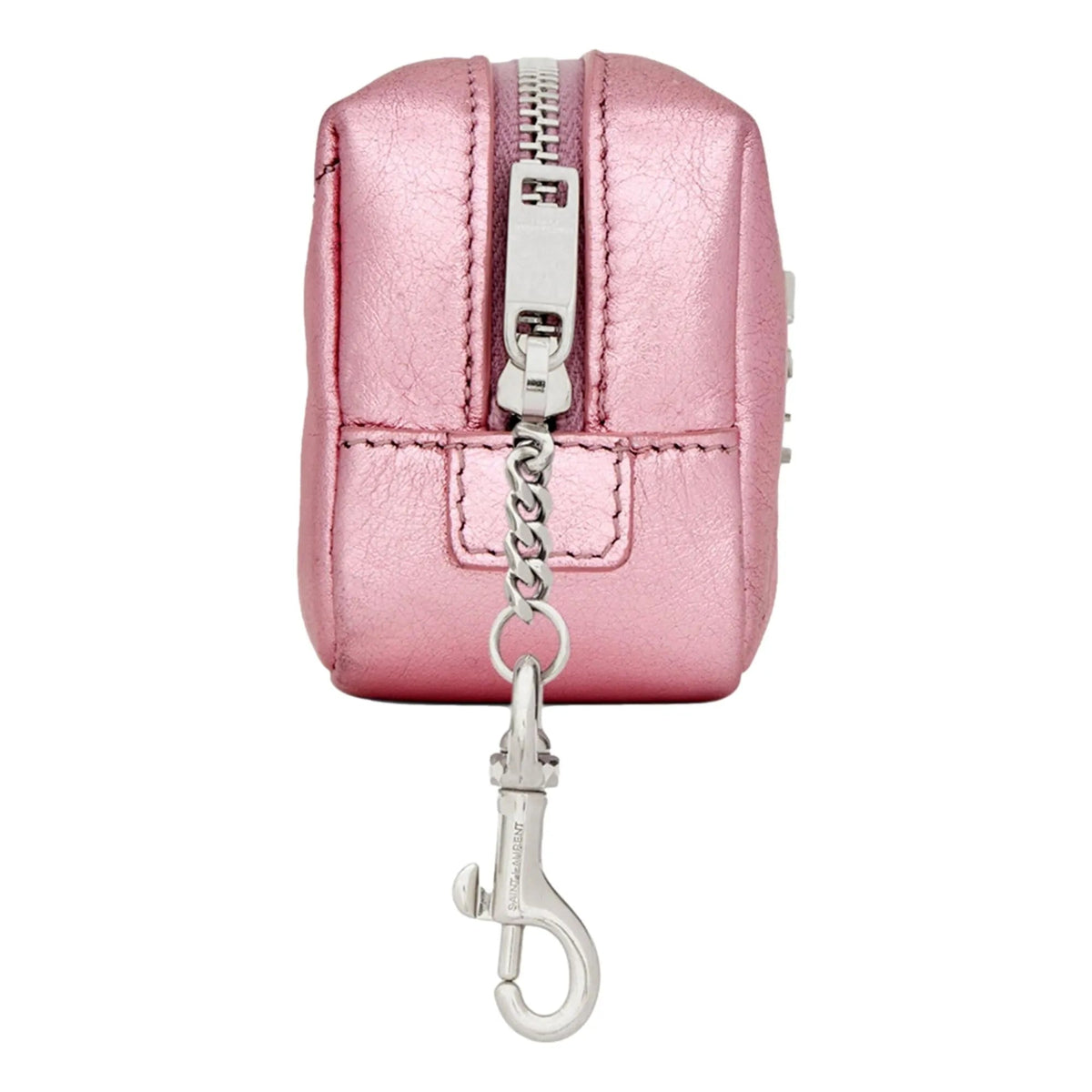 Saint Laurent Jamie YSL Keyring Cube Pink Leather - Keychains - Clayton's Online Store