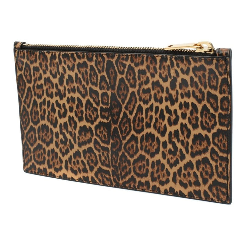 Saint Laurent Leopard Printed Calfskin Leather Small Pouch - Handbags - Clayton's Online Store