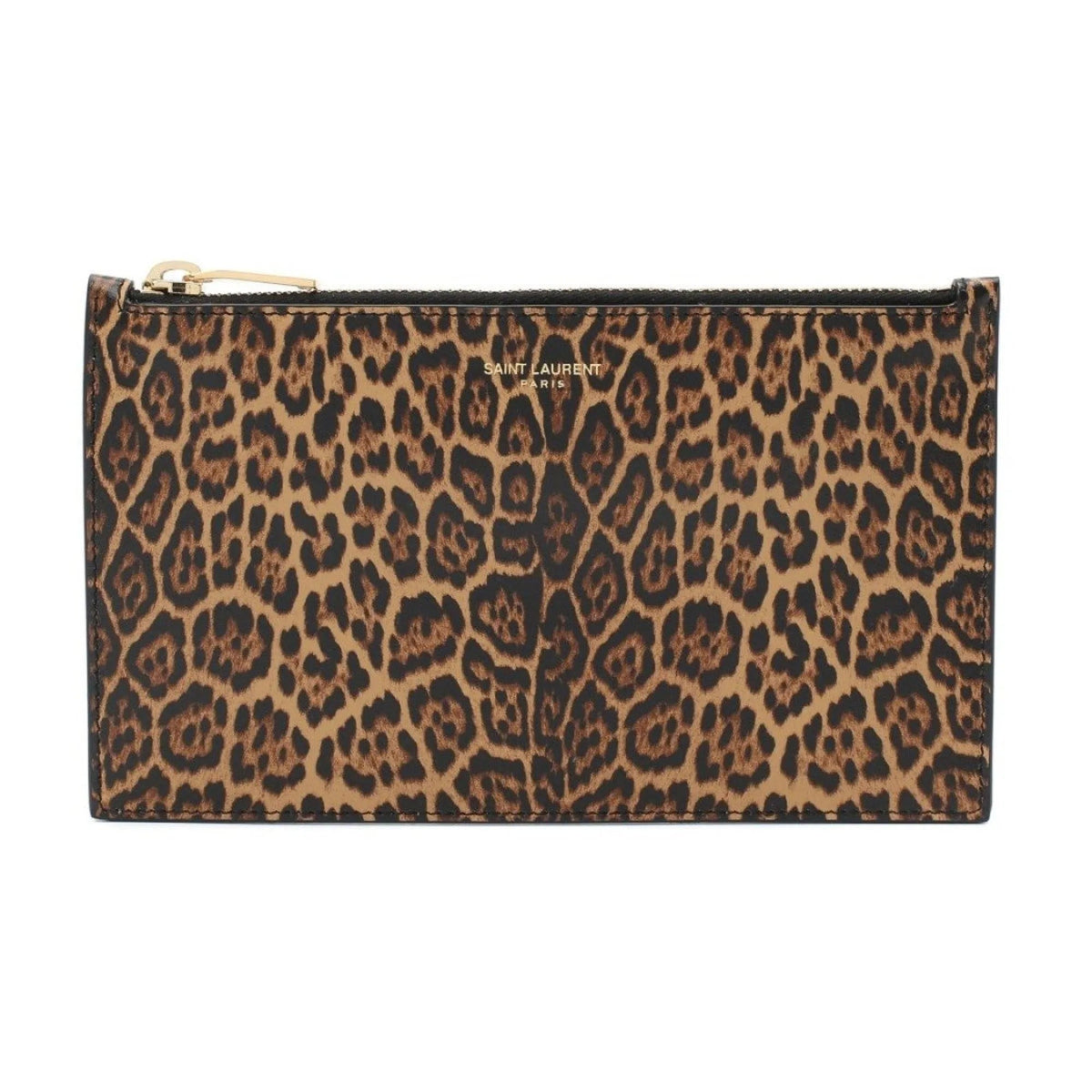 Saint Laurent Leopard Printed Calfskin Leather Small Pouch - Handbags - Clayton's Online Store