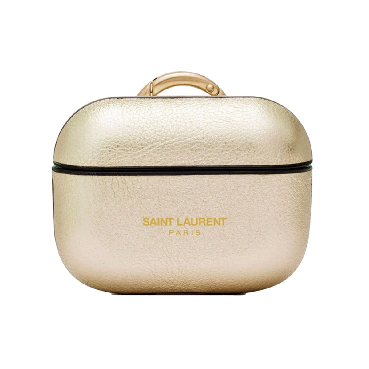 Saint Laurent Metallic Gold Leather Airpods Pro Case