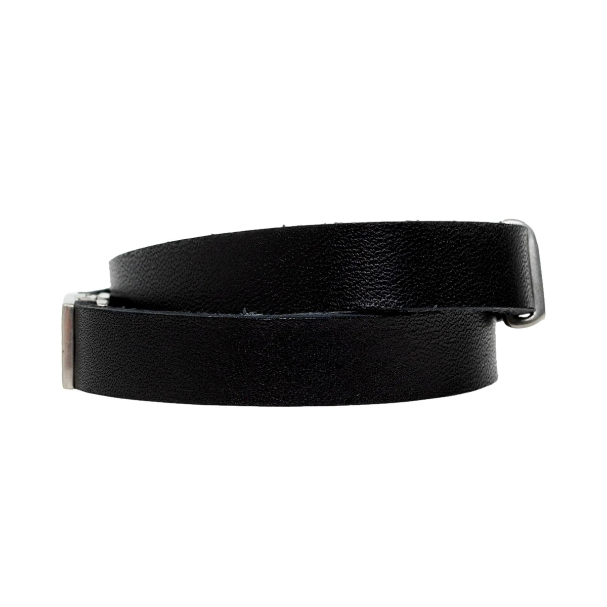 Saint Laurent Monogram Black Leather Bracelet