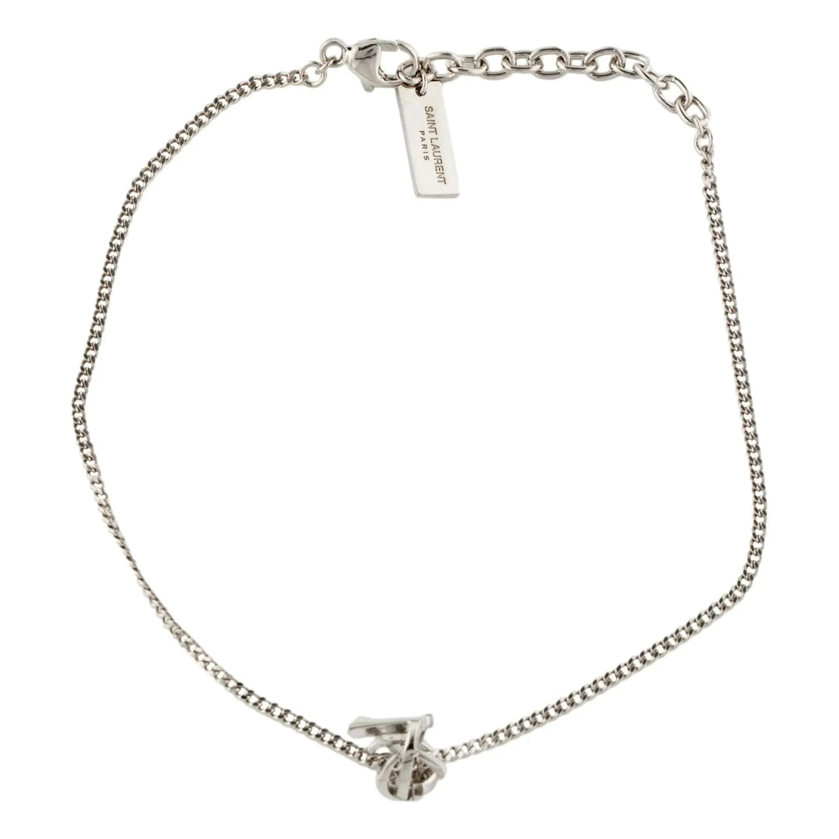 Saint Laurent Monogram Twist Silver Metal Chain Bracelet - Jewelry - Clayton's Online Store