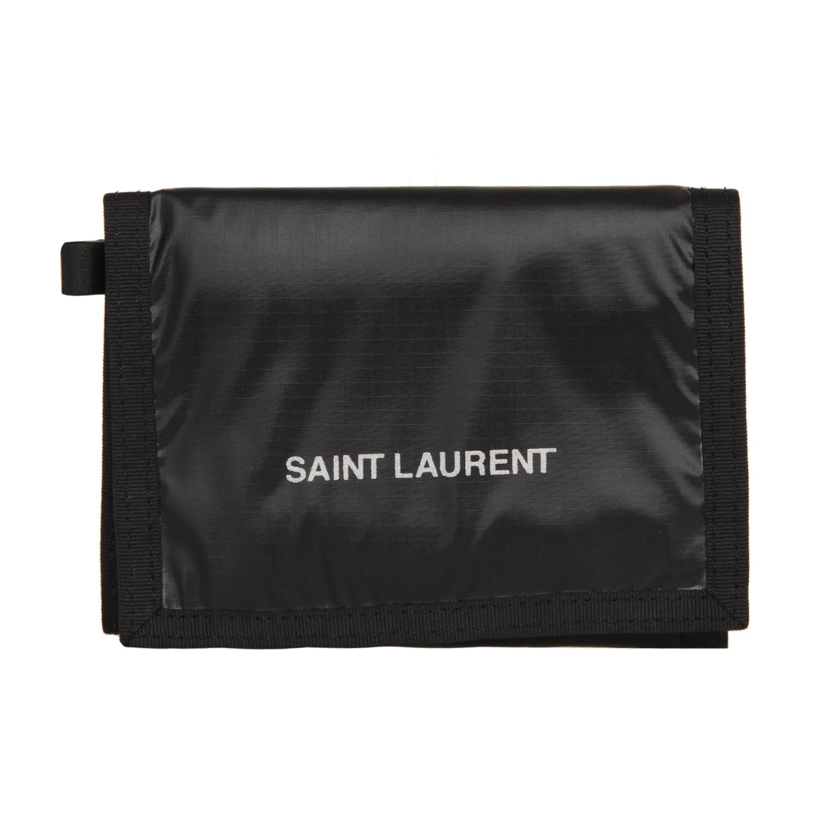 Saint Laurent Nuxx Black Nylon Chain Trifold Wallet