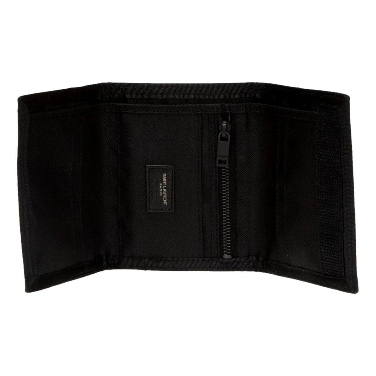 Saint Laurent Nuxx Ripstop Black Trifold Flap Wallet - Wallets - Clayton's Online Store