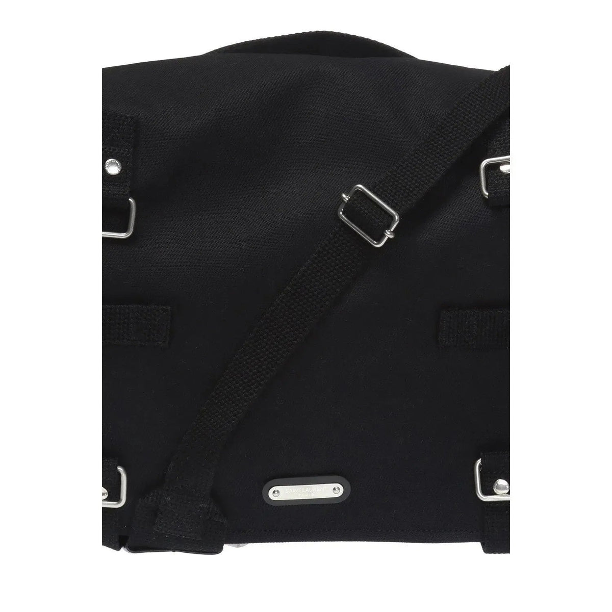 Saint Laurent Sac Army Black Canvas Messenger Bag - Handbags - Clayton's Online Store