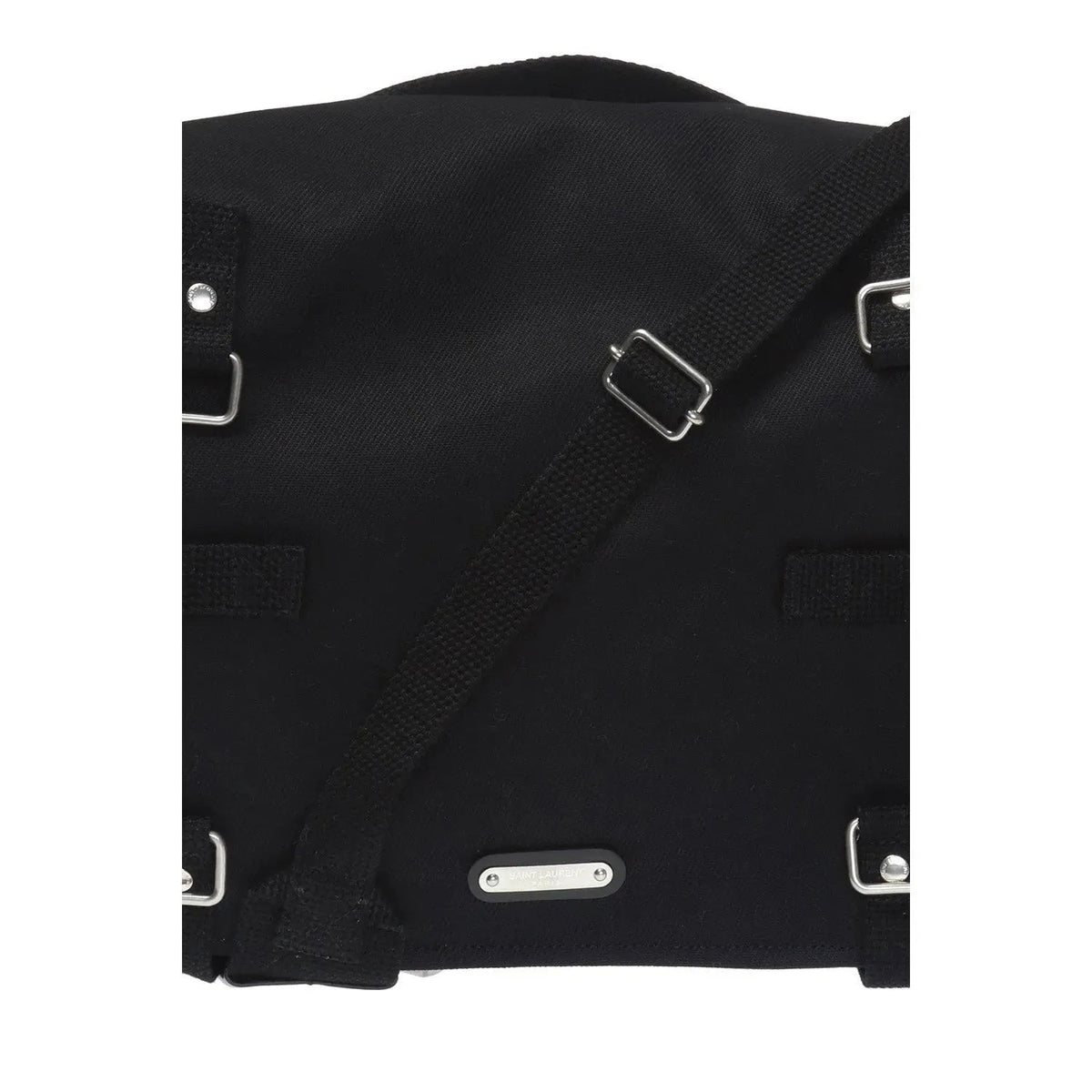 Saint Laurent Sac Army Black Canvas Messenger Bag - Handbags - Clayton's Online Store