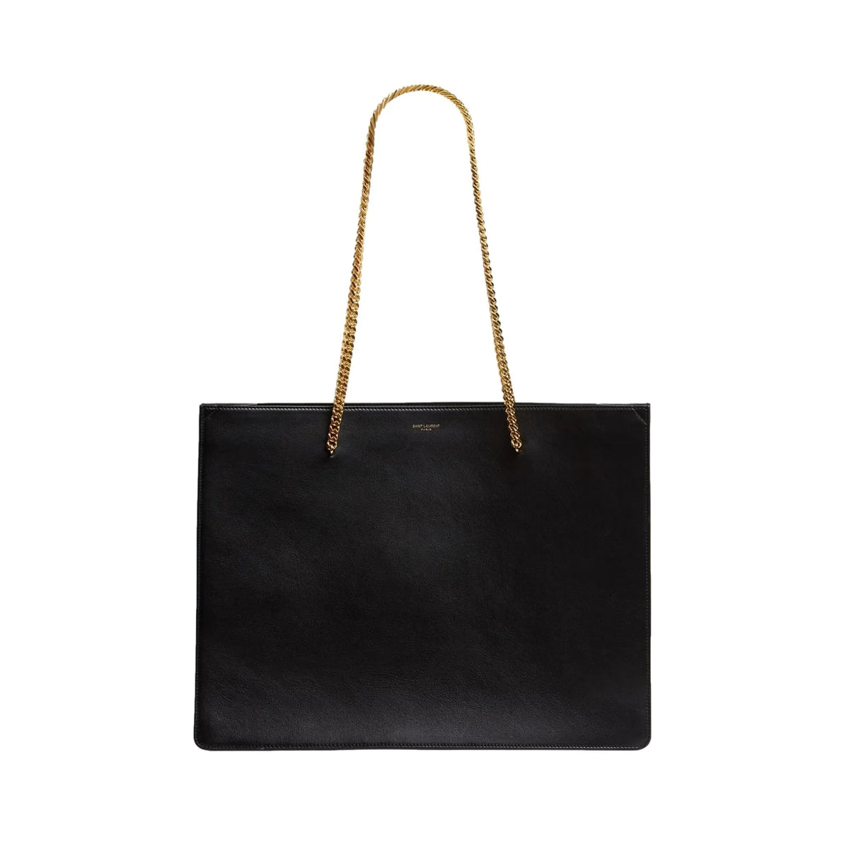 Saint Laurent Siena Ultra Lux Black Calf Leather Chain Shoulder Tote Bag - Handbags - Clayton's Online Store